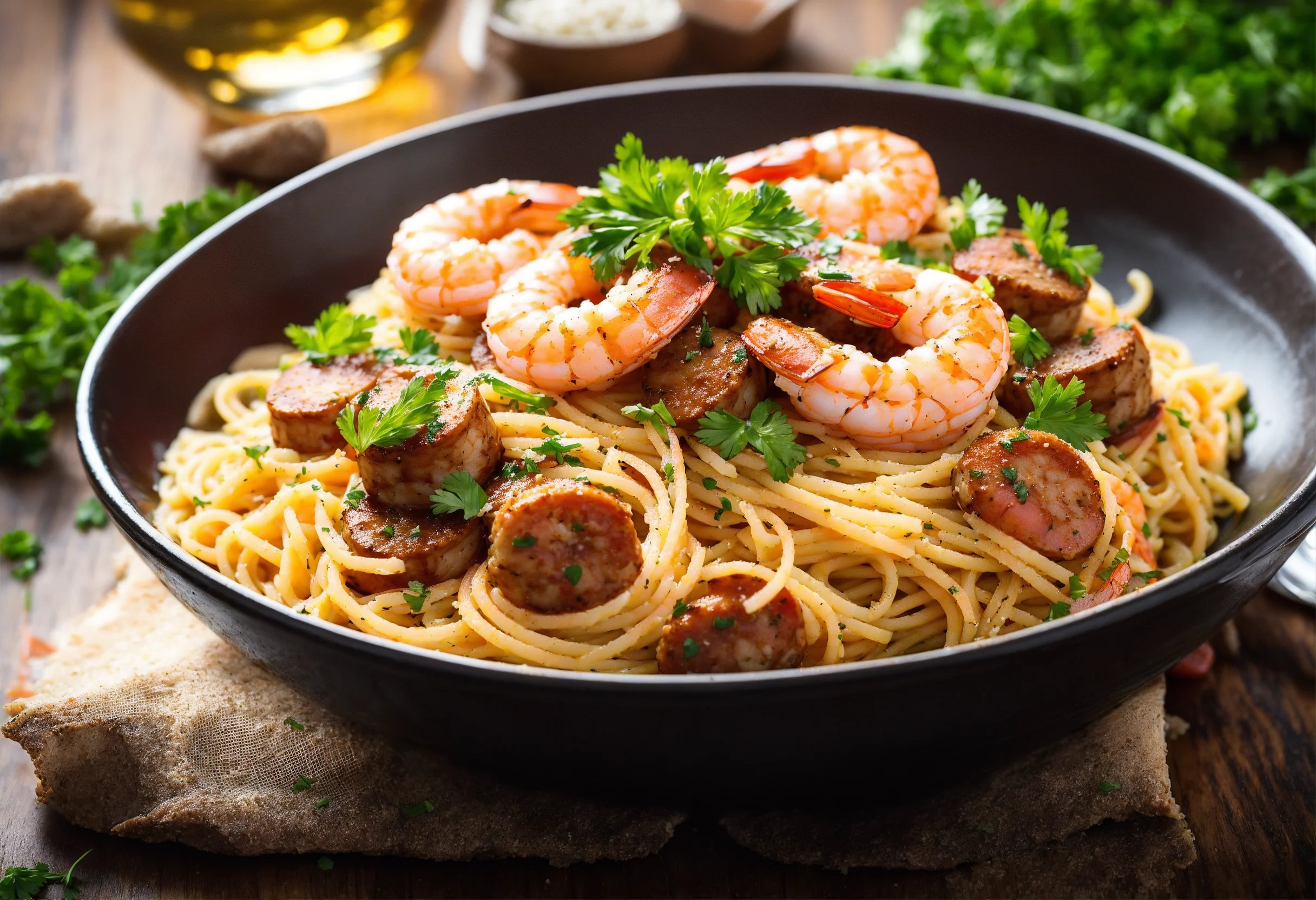 shrimp and sausage pasta