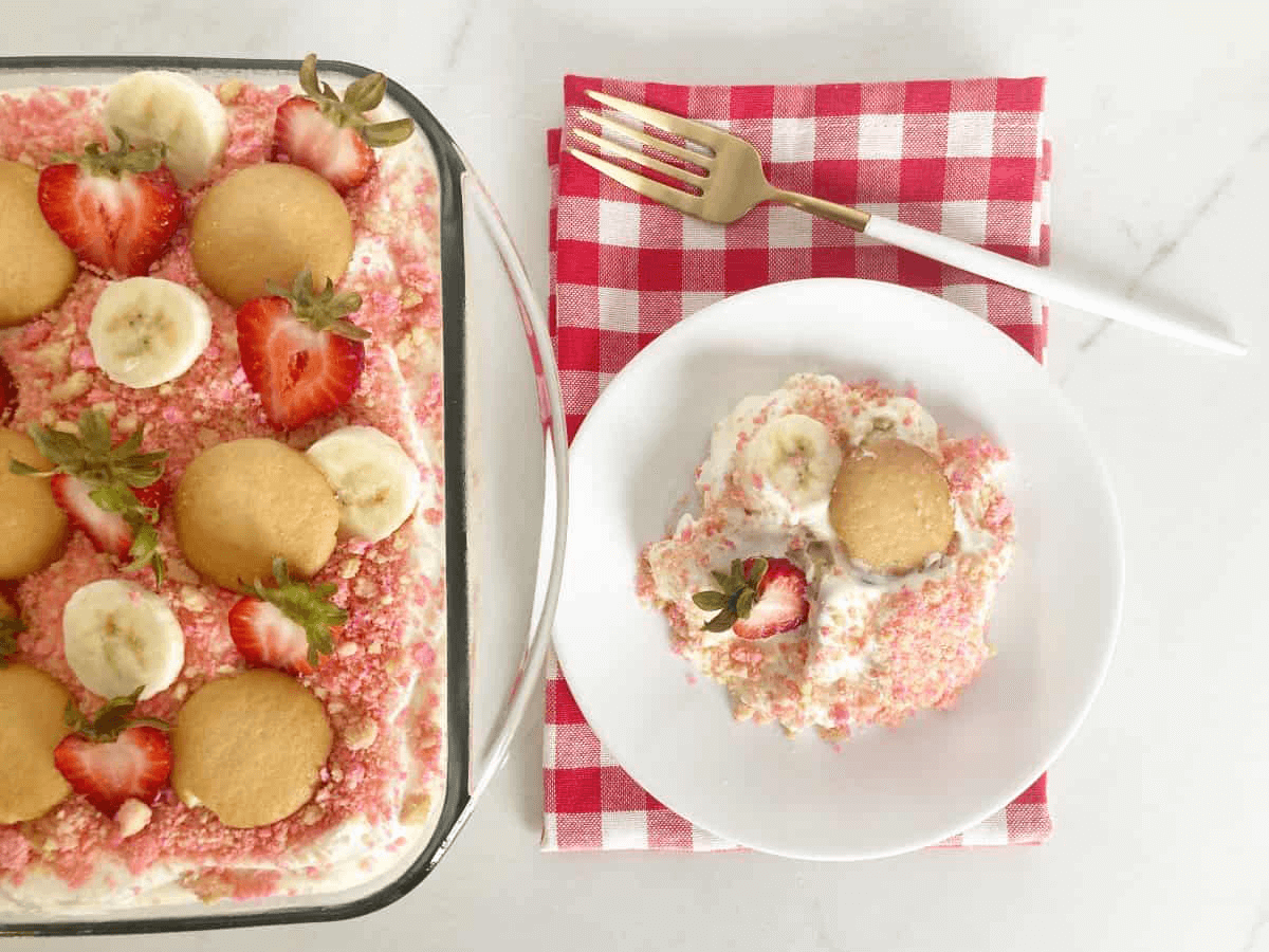 Strawberry banana pudding