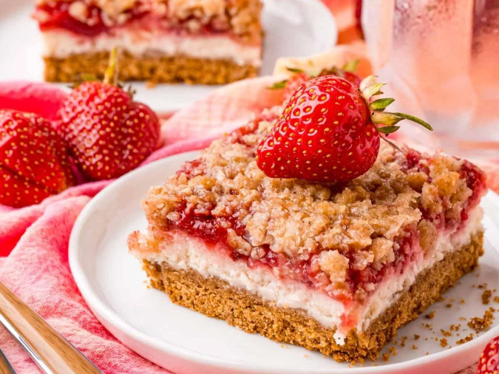 Strawberry cheesecake bars