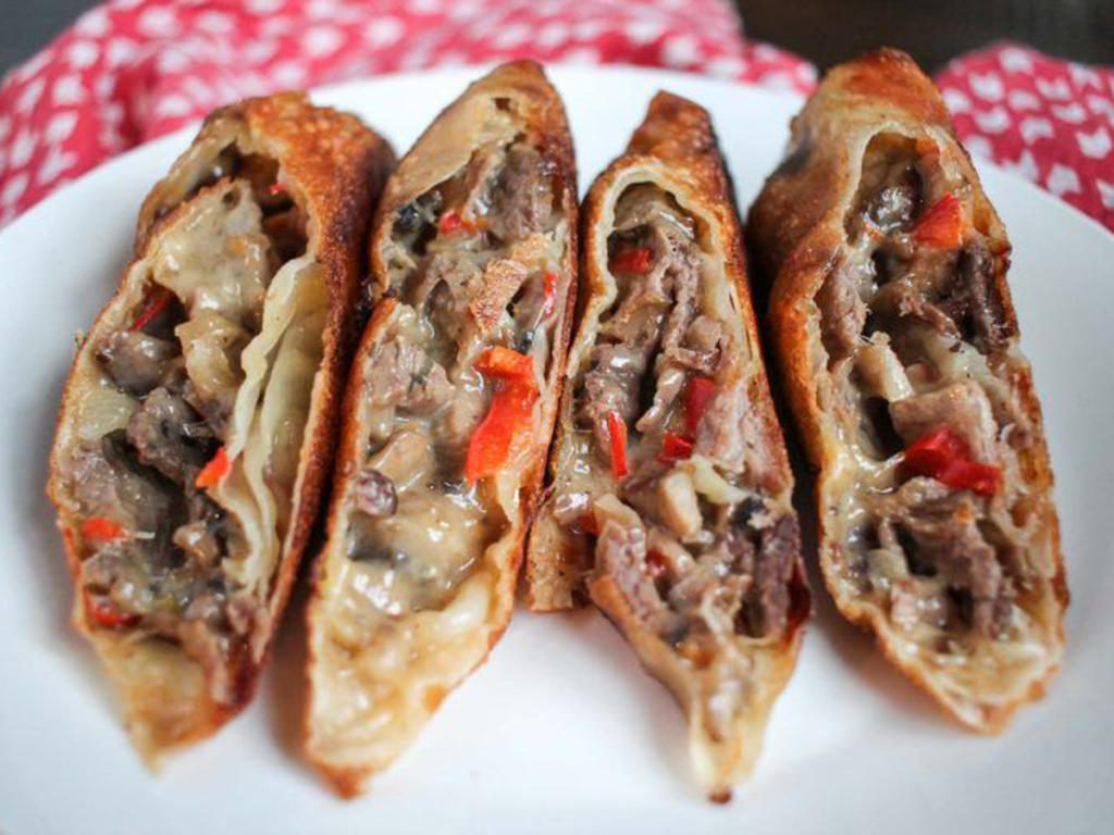 Cheesesteak egg rolls