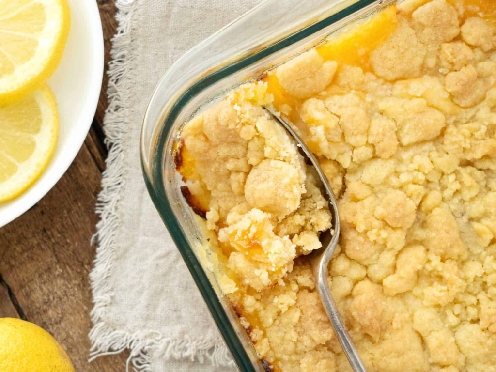 Lemon dump cake