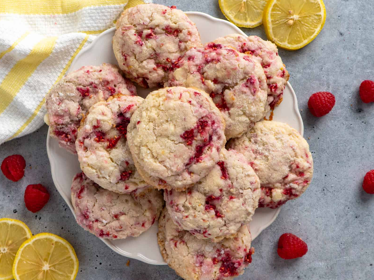 Lemon raspberry cookies